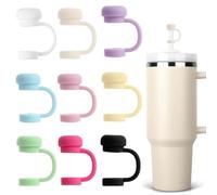 jatimdotin Couvercles de Paille pour Tasse Stanley, Couvercles de Paille de 10 mm, Pailles Couvre Antipoussière, Embouts de Paille Réutilisables pour Accessoires Stanley Cup (9 Pièces)