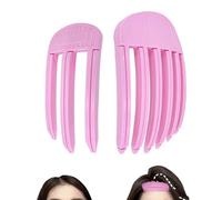 Jatimdotin Lot de 2 Clip de Volume Pinces à Cheveux pour Racines et Frange, Outils de Coiffure pour Cheveux Longs et Courts (Violet)