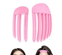 jatimdotin Lot de 2 pinces à cheveux, clips de volume pour racines, volume pour la racine, clip de levage, racine de cheveux pour couronne haute (rouge rose)