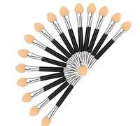 jatimdotin Pinceaux Maquillages Yeux, 15 Pcs Brosse à Paupières Double Face, Eponge Pinceau Fard à Paupières pour Maquillage des Détails des yeux