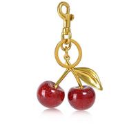 jatimdotin Porte Clés Cerise, Versatile Key Ring, Breloque de Sac à Main en Forme de Cerise, Accessoire de Voiture, Élégant Porte Clef pour Femme et Amoureuses de Mode