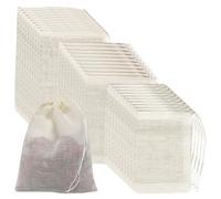 jatimdotin Sachet Thé 30 Pièces, Sachets Filtre à Thé, Sachets de Thé Réutilisables avec Cordon, Infuseur Thé, Filtre à Thé pour Thé en Vrac, Café, Thé de Fleurs, Herbes, Épices (3 Tailles)