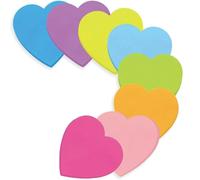 jatimdotin Sticky Notes Multicolore, 240 Feuilles Cœur Sticky Notes, Notes Sticky Notes de 8 Couleurs, pour Marquer et Surligner les Pages, Faciles à Ecrire, Ré-Adhésifs, 70mm x70mm
