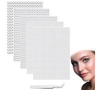 jatimdotin Strass Autocollants, 2542 Pièces Strass Autocollant Diamant, 3/4/5/6mm Autocollant Auto-Adhésifs, Autocollant Diamant pour Visage Yeux Corps Ongle Nail Art