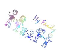 jatour Voiture familiale | Décalcomanies Famille Bonhomme Allumette | Family Car Sticker Decal Mom Dad Kids Dog Sticker, All in The Family Your Funny Vinyl