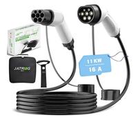 JATRHG Câble de Recharge EV 11KW 16Amp /Trois Phases/ 8 mètres/Véhicule électrique et Hybride Rechargeable de Type 2 à Type 2