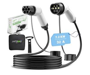 JATRHG Câble de Recharge EV 7.2KW 32Amp /Monophasée/ 8 mètres/Véhicule électrique et Hybride Rechargeable de Type 2 à Type 2