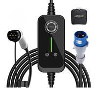 JATRHG EV Chargeur 10M 7.2KW-1.5KW 32A|16A|13A|10A|8A Type 2 Câble de Charge Voiture Electrique Portable Courant Commutable