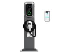 JATRHG K1 borne de recharge S1 wallbox 11kW 16A triphase câble 8M VE + poteau support + prise renforcée étanche