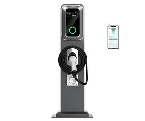 JATRHG K1 kit borne de Recharge S1 wallbox 22kw 32A Triphase câble 8M véhicules électriques avec Poteau de Support +Prise renforcée étanche