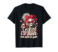 J'attendrai Juste Que ce Soit Quiet Cute Bow Coffee Prof T-Shirt Graphique avec Valeur