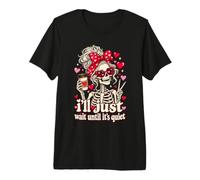 J'attendrai Juste Que ce Soit Quiet Cute Bow Coffee Prof T-Shirt Haut de Gamme
