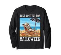 J'attends Juste Halloween, Un été de squelettes drôles et effrayants Manche Longue
