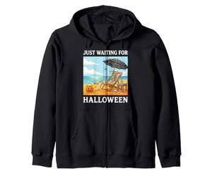 J'attends Juste Halloween, Un été de squelettes drôles et effrayants Sweat à Capuche