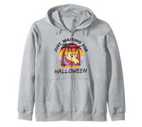 J'attends juste Halloween, un joli coucher de soleil vintage d'été Sweat à Capuche