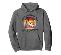 J'attends juste Halloween, un joli coucher de soleil vintage d'été Sweat à Capuche
