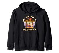 J'attends juste Halloween, un joli coucher de soleil vintage d'été Sweat à Capuche
