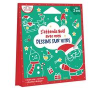 J'attends Noël avec mes dessins sur vitre - - Collectif - Fleurus - Jeux livres objets