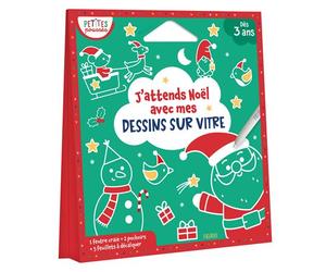 J'attends Noël avec mes dessins sur vitre - - Collectif - Fleurus - Jeux livres objets