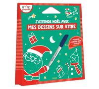 J'attends Noël avec mes dessins sur vitre - Isabelle Jacqué - Fleurus - Jeux livres objets