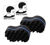 Jauarta Afro Barber Curl Sponge, Hair Twist Sponge Brush Dread Dreading Wave Twisting Mousie pour les Femmes Men Girl Boy, Sponge à Double Utilisation Respectueuse de L'environnement (Comme indiqué)