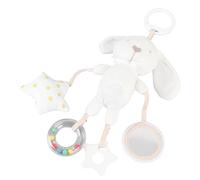 Jauarta Baby Teether Bunny Hanging Toy, sur Un Jouet de Poussette, bébé bébé Suspendu Jouet en Peluche avec Un Son BB, Jouet de Poussette Nouveau-née en Toute sécurité, Jouet Léger