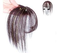 Jauarta Bangs Hair Topper Extension Air Mince Air Bangs Bangs Hair Crown Topper avec un Cuir Chevelu de Simulation élevé pour L'alopécie et la Calvitie Féminine en Anglais (Couleur assortie #97)