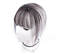 Jauarta Bangs Hair Topper Extension Air Mince Air Bangs Bangs Hair Crown Topper avec un Cuir Chevelu de Simulation élevé pour L'alopécie et la Calvitie Féminine en Anglais (Couleur assortie #95)