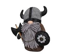 Jauarta Brave Viking Warrior en Peluche Doll Knight, Nain Viking Gladiator Figurine, Décoration D'ornements de Table, avec des Armes Amovibles, Idéal pour la Maison, Le Bureau, L'école, (C)