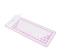 Jauarta Clavier en Silicone, Conception Entièrement Scellée, Léger, Portable, Silencieux, Doux et Confortable, Filaire USB, pour PC (Violet)