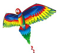 Jauarta Facile à Voler, Kite Perroquet 3D Débutant, avec stabilité Stable et Tissu Durable, pour Les Enfants et Les Adultes, Jeux d'été d'activité en Plein Air (Couleur)