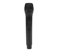 Jauarta Microphone D'hélice Réaliste, Tête de Maillage à Haute densité, Jouet des Discours pour Enfants, Accessoire de Photographie, Performance de Scène avec Coque Extérieure en (Noir)