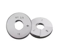 Jauge à bague de filetage de tuyau conique NPT de précision - Jauge à vis externe de haute dureté for les tests de filetage à pas fin - Modèle GK6280 1 pièce(NPT 1-8-27-ring)