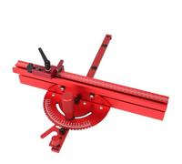 Jauge à onglet de précision en aluminium pour scies de table avec butée rabattable et verrouillage d'angle pour rails en T de 30 mm et 45 mm