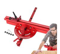Jauge à onglet de précision pour système de clôture coulissante - Barre de mesure multi-angles, bras rapporteur verrouillable, guide de soutien stable, précision du travail du bois | pour scie à table