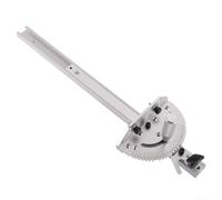 Jauge à onglet en aluminium avec 27 butées d'angle, clôture d'incrément de 5 degrés pour le travail du bois, compatible avec les fentes standard de 1,9 cm, argent (B)