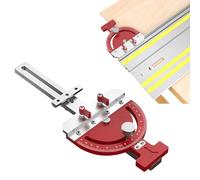 Jauge à onglet réglable multi-angles pour scie à rail carré à angle droit - Pince auxiliaire pour Makita pour Festool pour rail de guidage