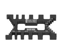 Jauge à queue d’aronde pour le travail du bois, jauge à tenons en alliage d’aluminium avec échelles métriques et impériales, outil de mesure de la hauteur pour le réglage de la pro (Noire)