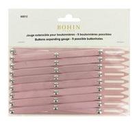 Bohin - Bohin Aluminium Rose Étendue en Haut À 9 Boutons Couture Jauge - 1 Morceau