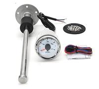 Jauge Carburant, Compteur de carburant de 52mm d'indication de réservoir d'huile de contre-jour de 8 couleurs avec le capteur de niveau de carburant de 0-190ohm 100-500MM for la jauge de voiture de ba