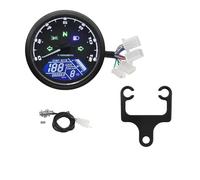 Jauge Carburant Compteur Vitesse Moto Universel, Compteur Kilométrique Numérique avec Indicateur Vitesse, Compteur Horaire 12000 Kmh/mph, Tachymètre pour(SS0012-4)