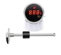 Jauge Carburant, Jauge de niveau de réservoir de carburant numérique de voiture de bateau marin de 52mm 0-190Ω compteur de niveau de carburant étanche + capteur(100mm)