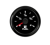 Jauge Carburant, Jauges de niveau de carburant de voiture de bateau de 52mm 0-190ohm 240-33ohm mètres de niveau de carburant jauge de niveau d'eau marine capteur expéditeur unité for Yacht(Zwart)
