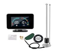 Jauge Carburant, Voltmètre de jauge de niveau de carburant 2 en 1 avec capteur de flotteur de carburant LCD voltmètre de compteur de voiture for moto capteur de débit de carburant automatique 0-190 Oh
