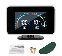 Jauge Carburant, Voltmètre de jauge de niveau de carburant 2 en 1 avec capteur de flotteur de carburant LCD voltmètre de compteur de voiture for moto capteur de débit de carburant automatique 0-190 Oh