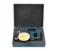 Jauge d’épaisseur à pied à affichage à aiguille de haute précision, outil de mesure 0-10 mm avec double échelle mm/pouce, jauge d’épaisseur à corps métallique pour une mesure