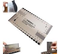 Jauge d'action de cordes professionnelle avec bords polis lisses, règle de configuration de guitare en acier inoxydable robuste pour basse et acoustique, bascule de frette précise avec marquages