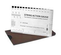 Jauge d'action des cordes - Règle de mesure de précision, échelle de frettes en métal durable | Conception d'outils luthier professionnels, thème de configuration de guitare, accessoire portable