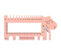 Jauge d'aiguille à tricoter, règle de mesure de stylet de pull de tailleur de crochet en forme de mouton en plastique pour l'artisanat de tissage
