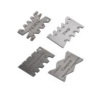 Jauge D'angle De Coupe De Fil D'acier Inoxydable De Calibre D'angle Modèle D'arc D'angle Fils Vis Jauges Charpentier Mesurer Mesurer -4pcs